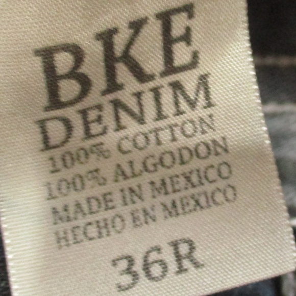 BKE Jeans Men's 37x29 Dark Wash Tyler Straight Leg 100% Cotton Denim - Picture 8 of 9